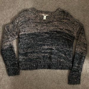 Pink and Grey Crop Sweater